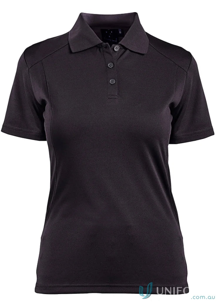 Ladies breathable bamboo charcoal polo shirt made from eco-friendly bamboo charcoal fabric