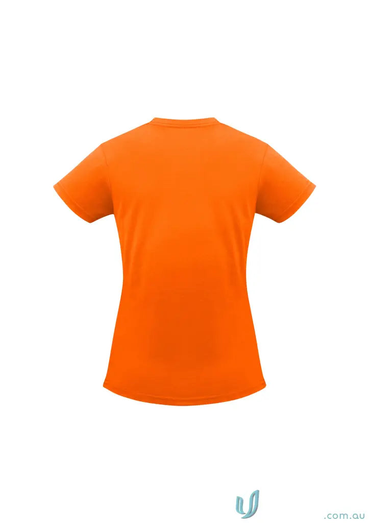 Solid orange ladies ice short short-sleeved t-shirt from the t10022 Biz Collection