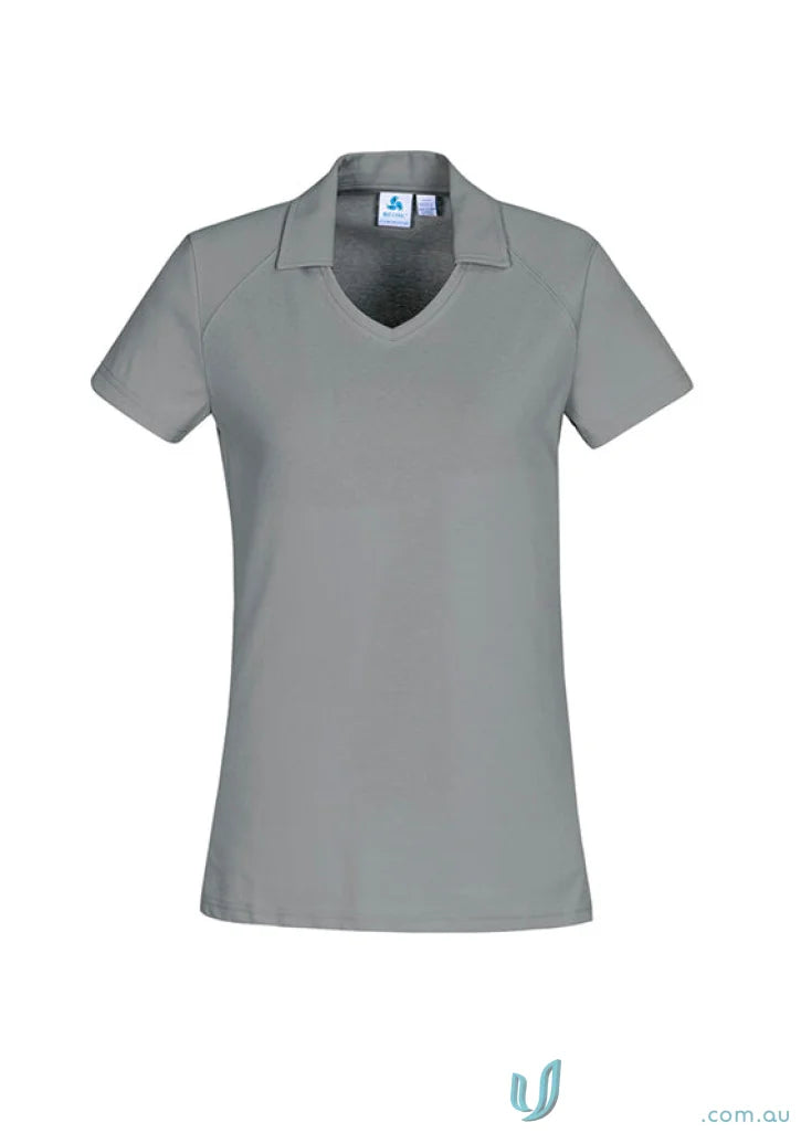 Gray ladies Byron polo shirt, women’s Byron short sleeve polo perfect for casual wear