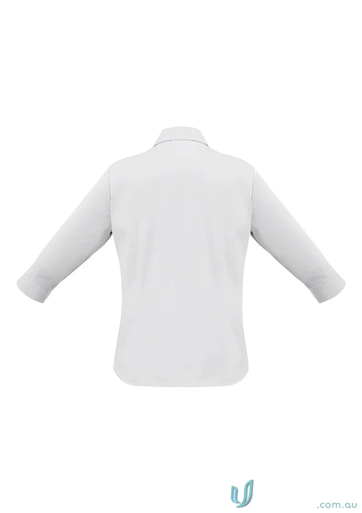 Ladies Metro Biz Collection white long-sleeved shirt from the Chelsea Stretch 3Q Shirt collection