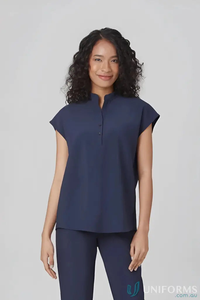 Navy blue chrissy drop shoulder blouse from City Collection Ladies Ladies Chrissy Tunic