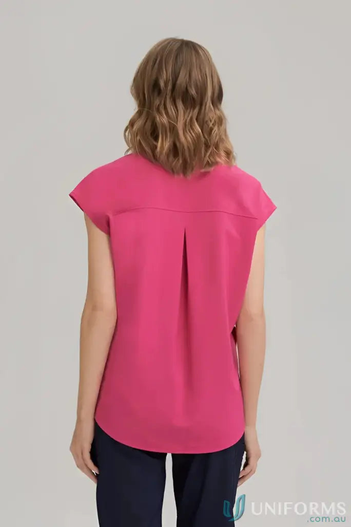 Ladies Chrissy Drop Shoulder Pink Blouse from City Collection Ladies featuring a stylish tunic style