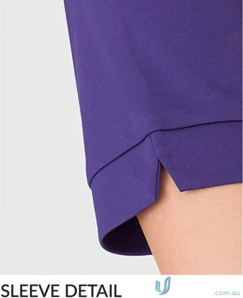 Purple sleeve with slit detail on Ladies City Health Active Top, perfect workwear style