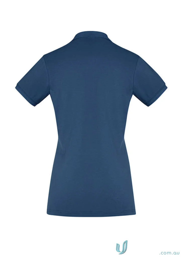 Ladies City short sleeve polo shirt in dark blue, perfect for casual city style