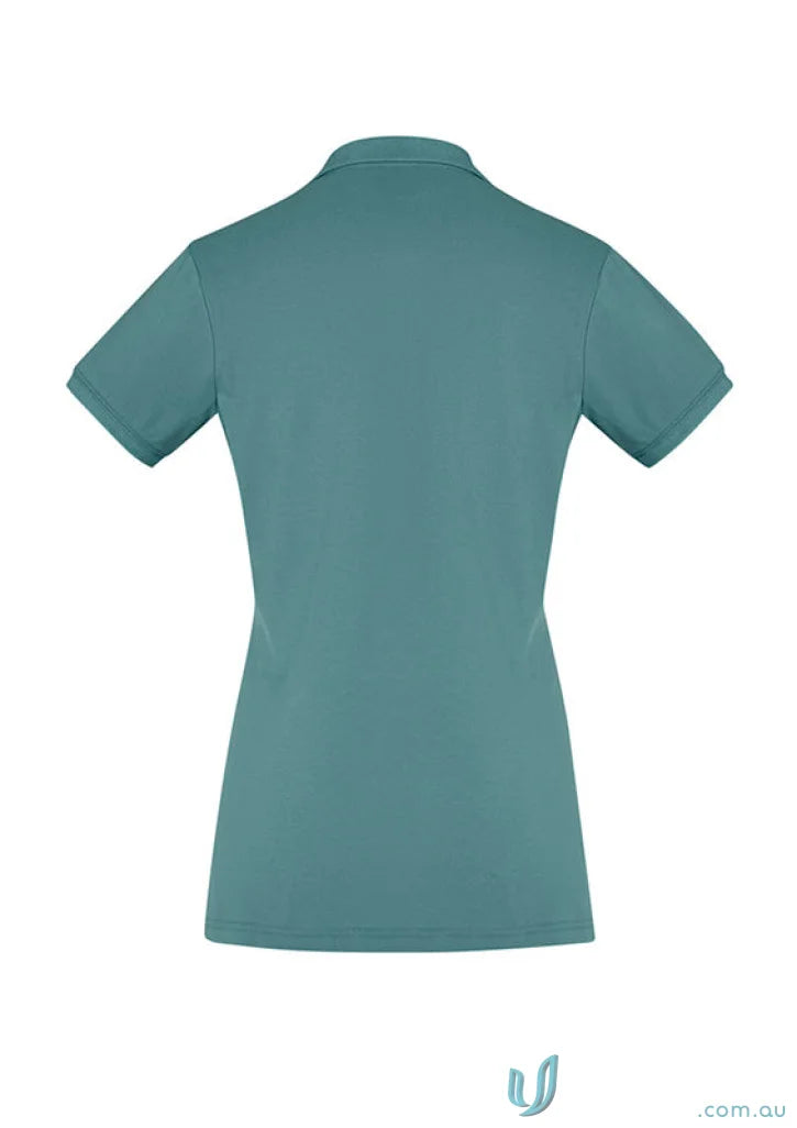 Ladies City short sleeve polo in solid teal for a stylish city look