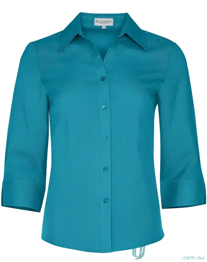 Teal Winning Spirit Ladies CoolDry 3Qtr Shirt for comfy casual wear
