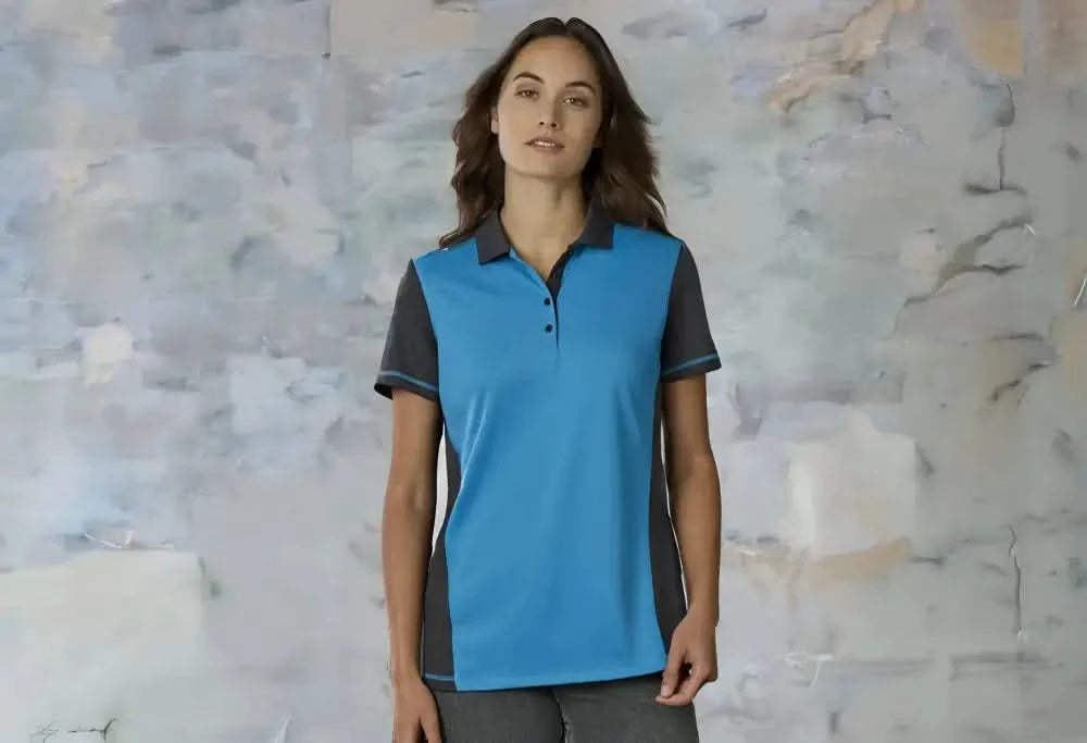 Ladies Dart Polo in honeycomb knit fabric from Biz Collection Ladies, stylish and comfy