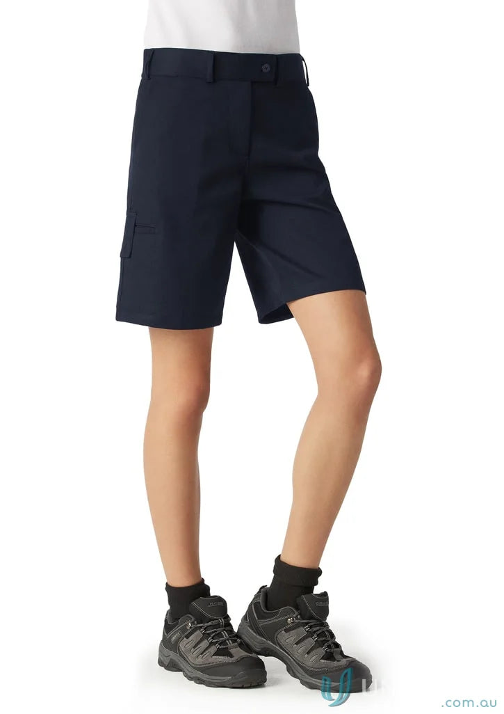 Ladies Detroit Shorts in Navy Blue from Biz Collection Women’s cargo shorts for women