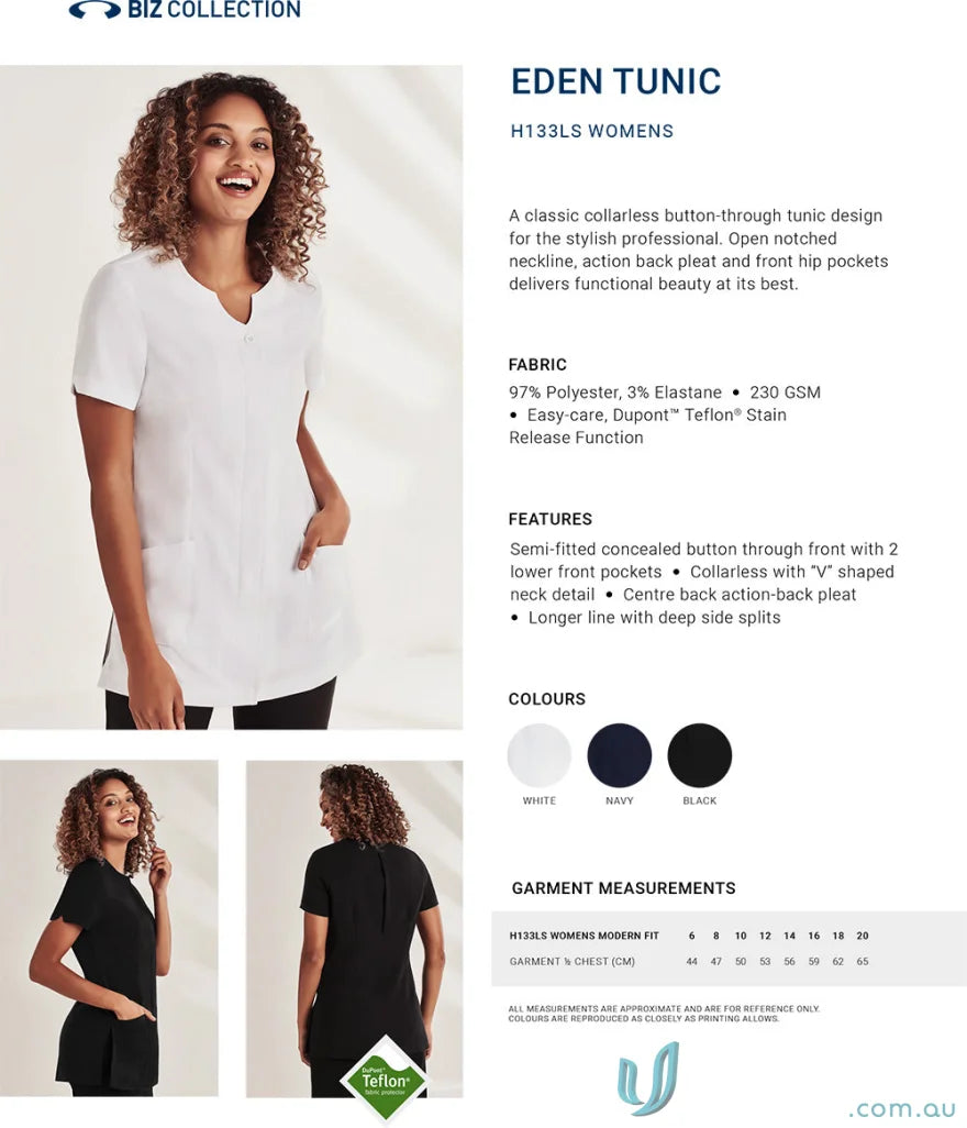 Women’s Eden Tunic with Teflon stain release from Biz Collection Women’s line