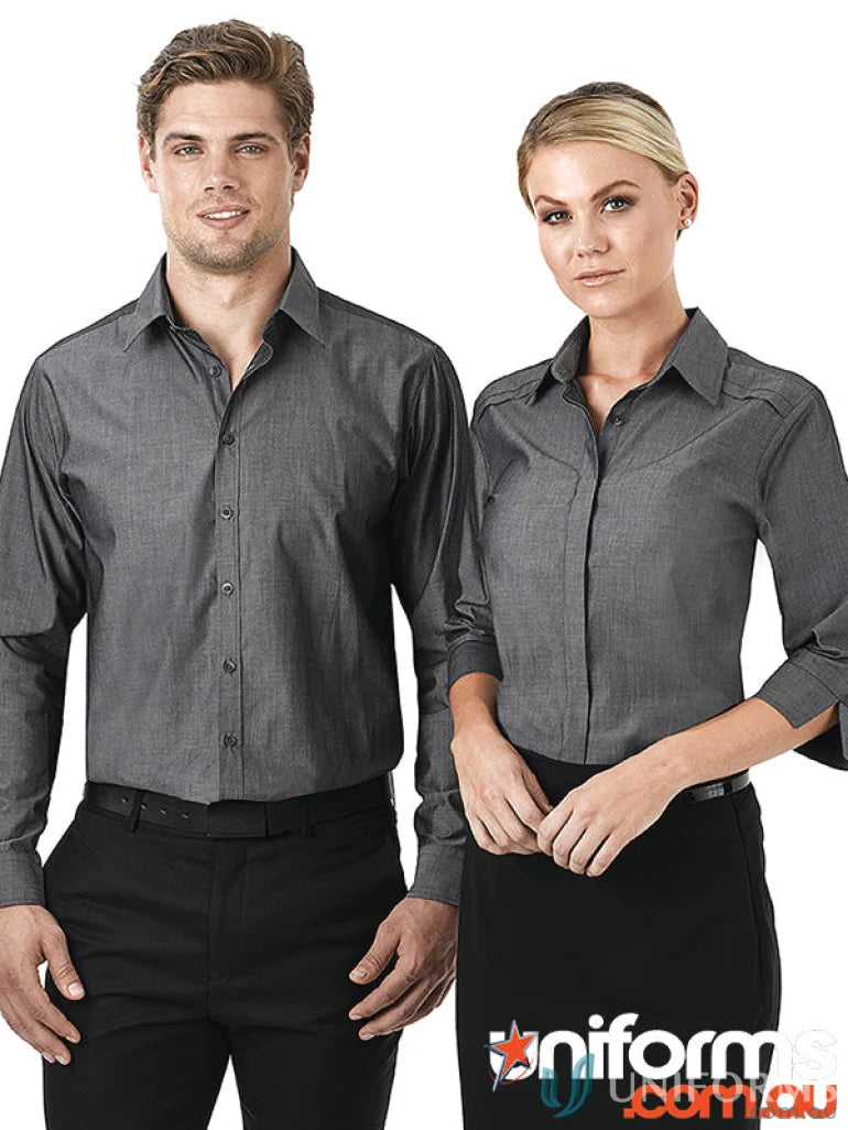 Matching gray ladies Felix 3/4 sleeve shirt perfect for business uniforms