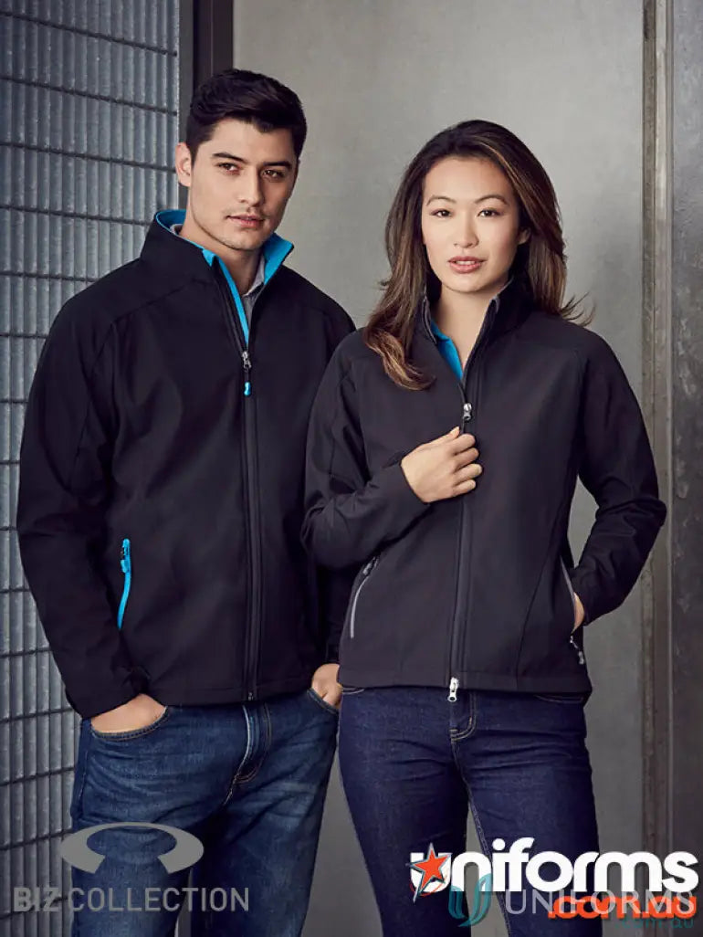 Matching Ladies Geneva Softshell Jackets from the women’s biz collection in black