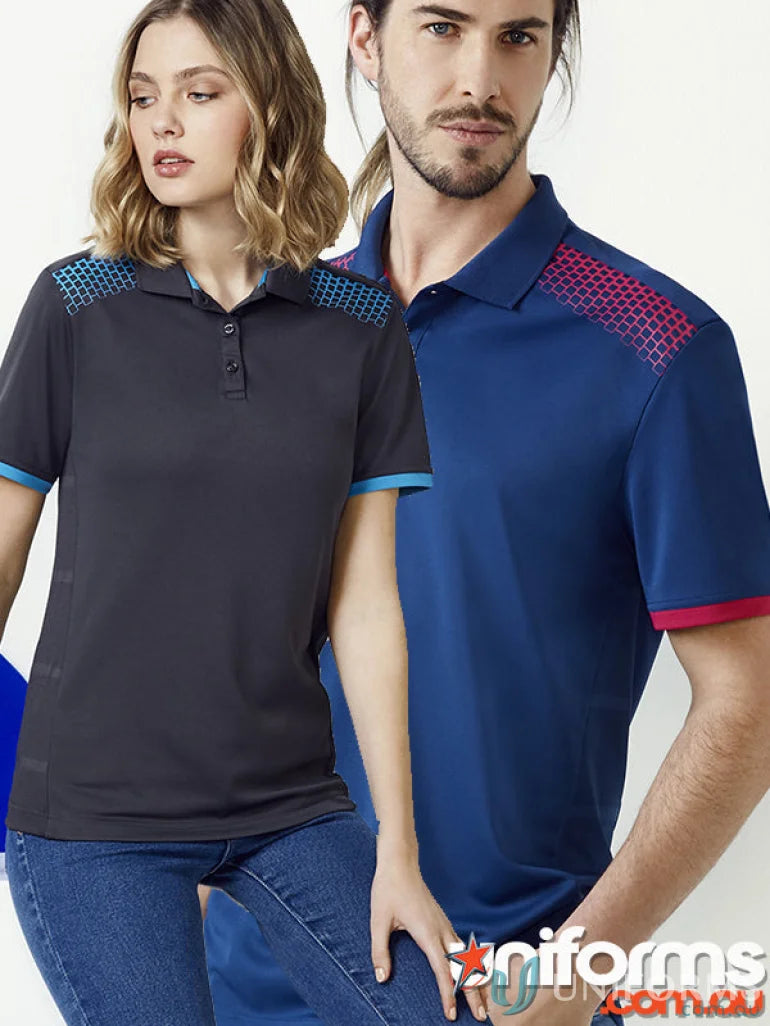 Matching ladies galaxy short sleeve polo shirts showing the perfect blend for style