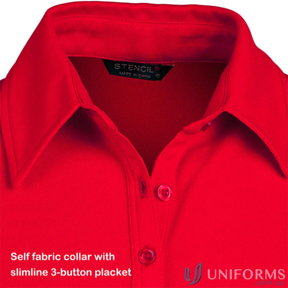 Ladies Glacier Polo red collared shirt perfect for uniforms and workwear
