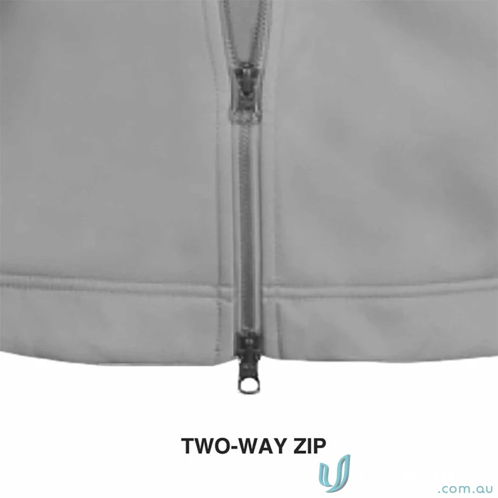 Two-way zipper on garment.