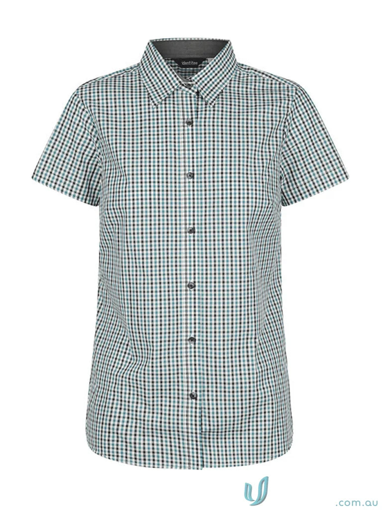 Ladies Hudson Short Sleeve Shirt in classic gingham check pattern perfect for summer casual wear