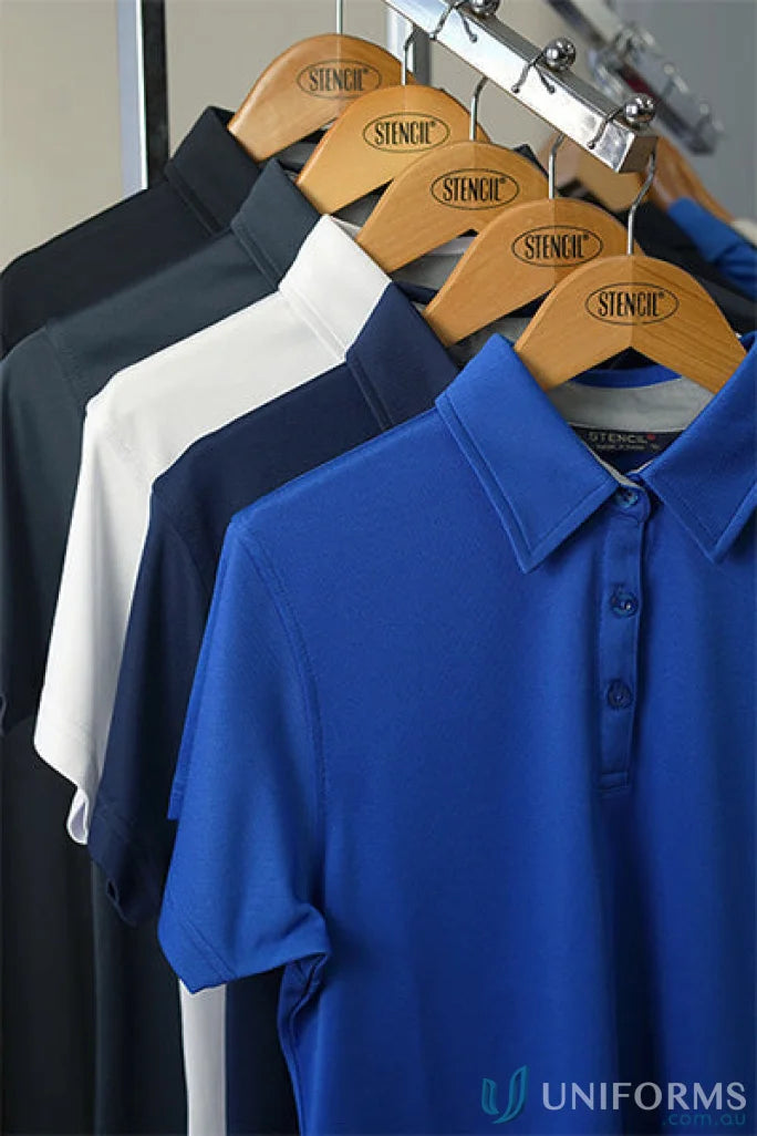 Colorful Ladies Kahve Polos in cationic polyester perfect for uniforms and workwear