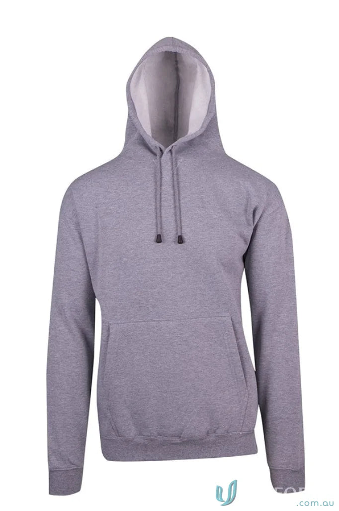 Grey Ladies Kangaroo Pocket Hoodies with front pouch pocket and drawstrings