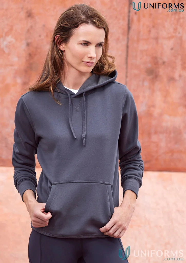 Gray hooded sweatshirt from Ladies Krue Hoodie, part of the Collection Ladies sw760l biz