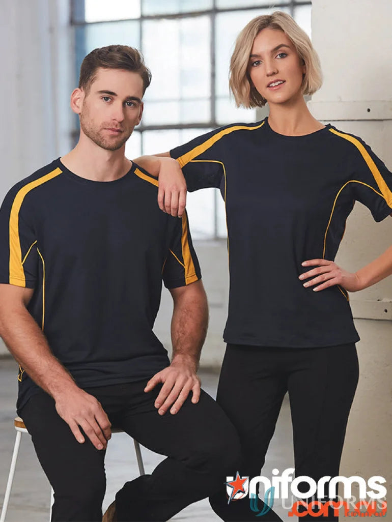 Matching athletic shirts and pants featuring the Ladies Legend Tee, perfect for casual uniforms