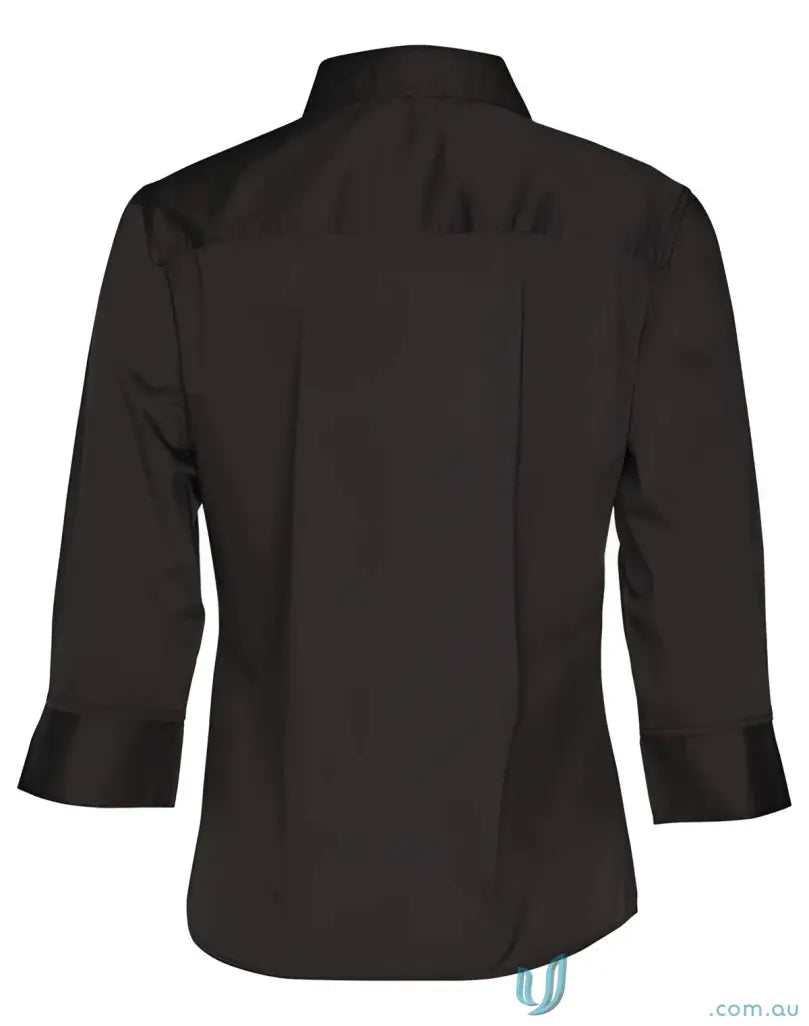 Black three-quarter sleeve military shirt for ladies spirit with buttons, M8913 women’s style
