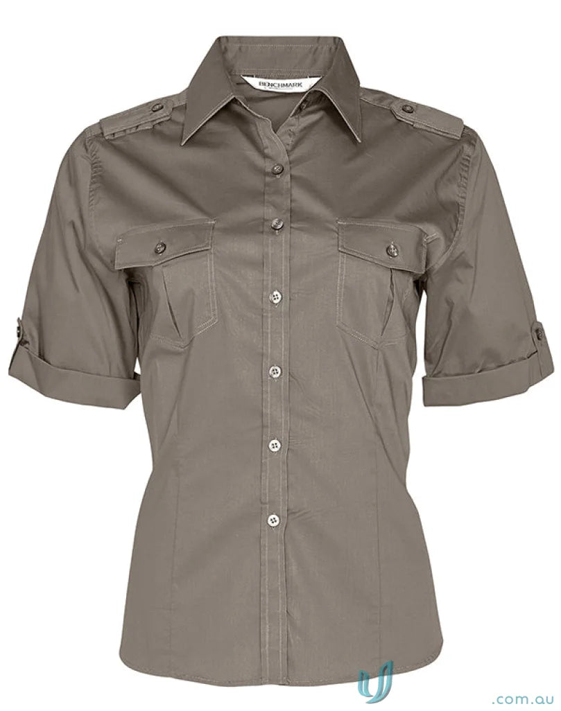 Khaki military shirt for women, M8911 Women’s Short, perfect for winning spirit ladies