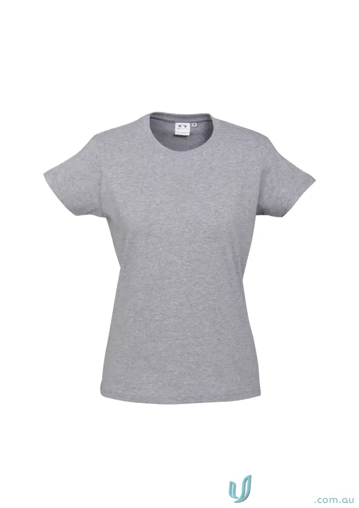 Plain gray Ladies Newport Tee from t10022 Biz Collection, ice short sleeve tee for ladies
