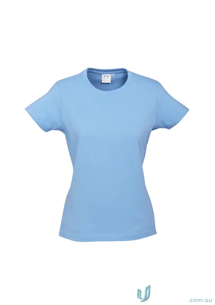 Light blue Ladies Newport Tee from t10022 biz collection, ice short sleeve tee for ladies