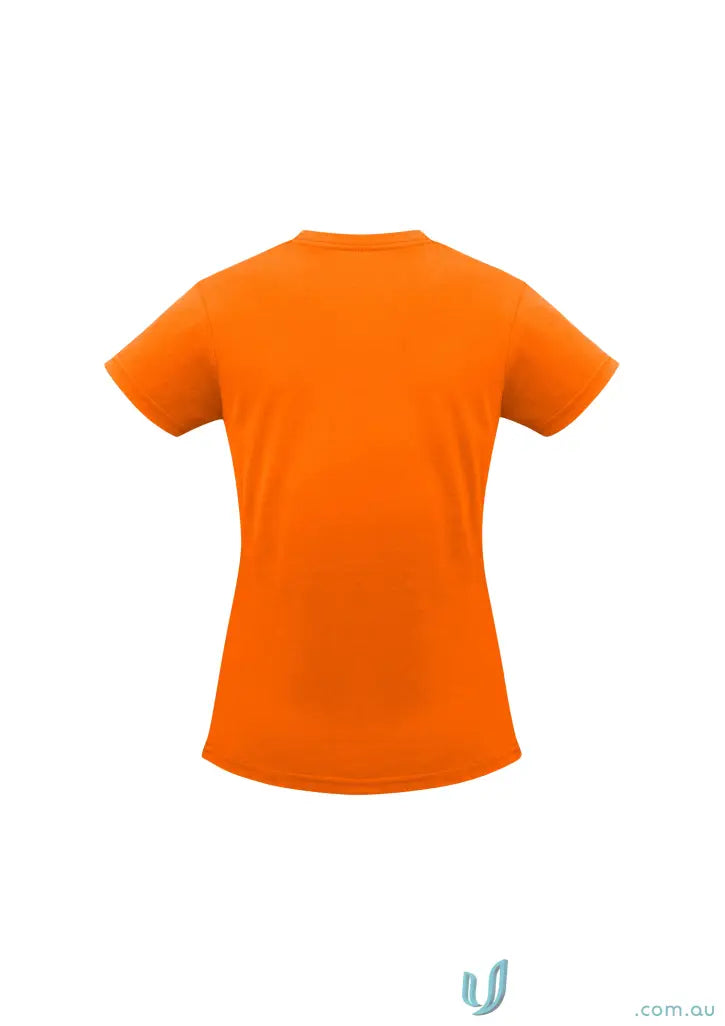 Orange Ladies Newport Tee from t10022 Biz Collection, ice short sleeve tee style