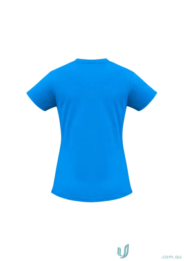 Ladies Newport Tee t10022 biz collection ice short sleeve tee in bright blue