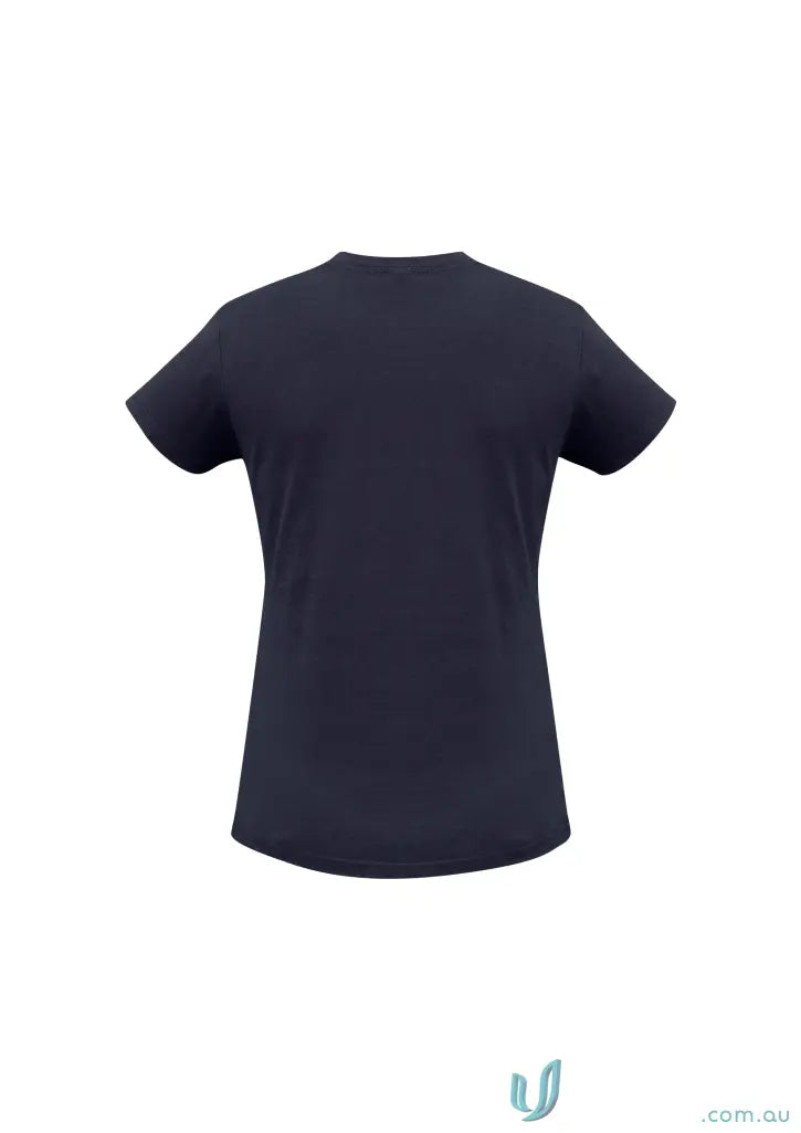 Ladies Newport Tee plain dark blue crew neck t-shirt from t10022 Biz Collection, ice short sleeve tee