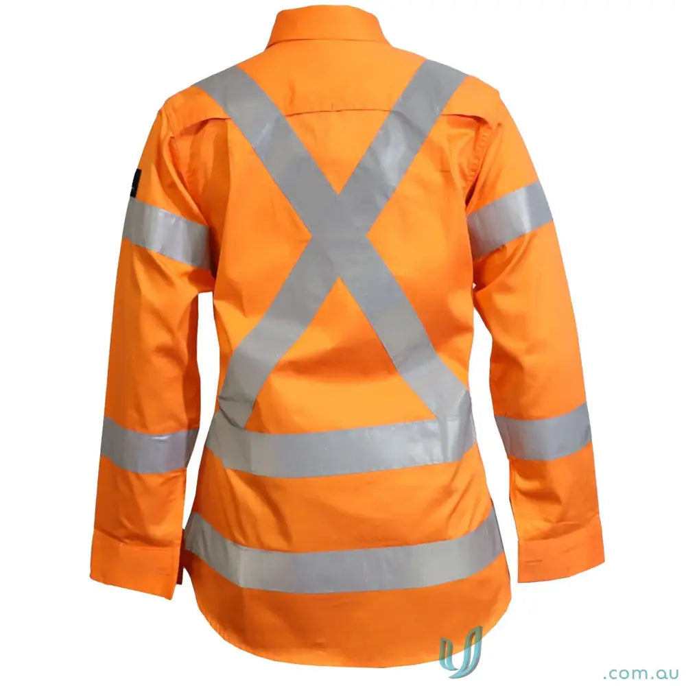 Ladies NSW Rail lightweight safety shirt with reflective X-pattern and arm bands