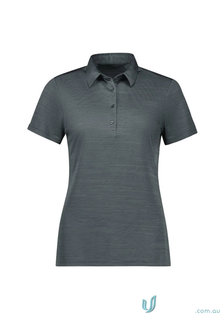Ladies Orbit Polo in gray with certified recycled polyester from Biz Collection Ladies