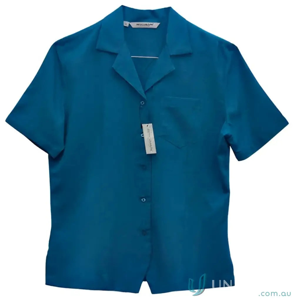 Teal short-sleeved spirit ladies overblouse for women’s CoolDry winning spirit ladies style