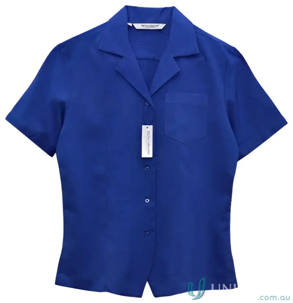 Blue short-sleeved winning spirit ladies overblouse perfect for women’s cooldry short style