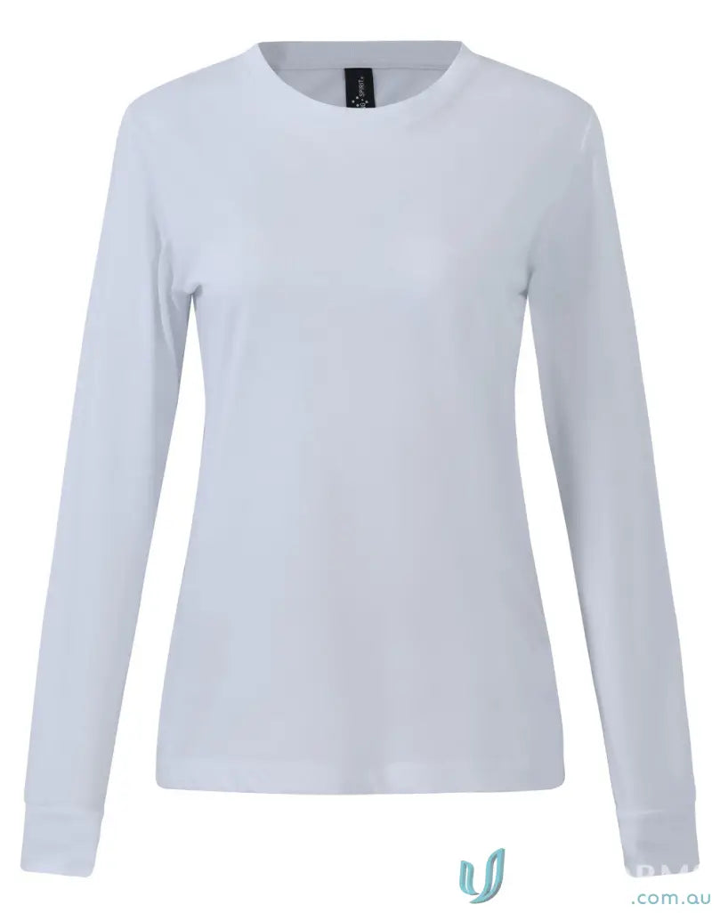 White long-sleeved shirt from TS48 Ladies Premium Cotton Face Tee line