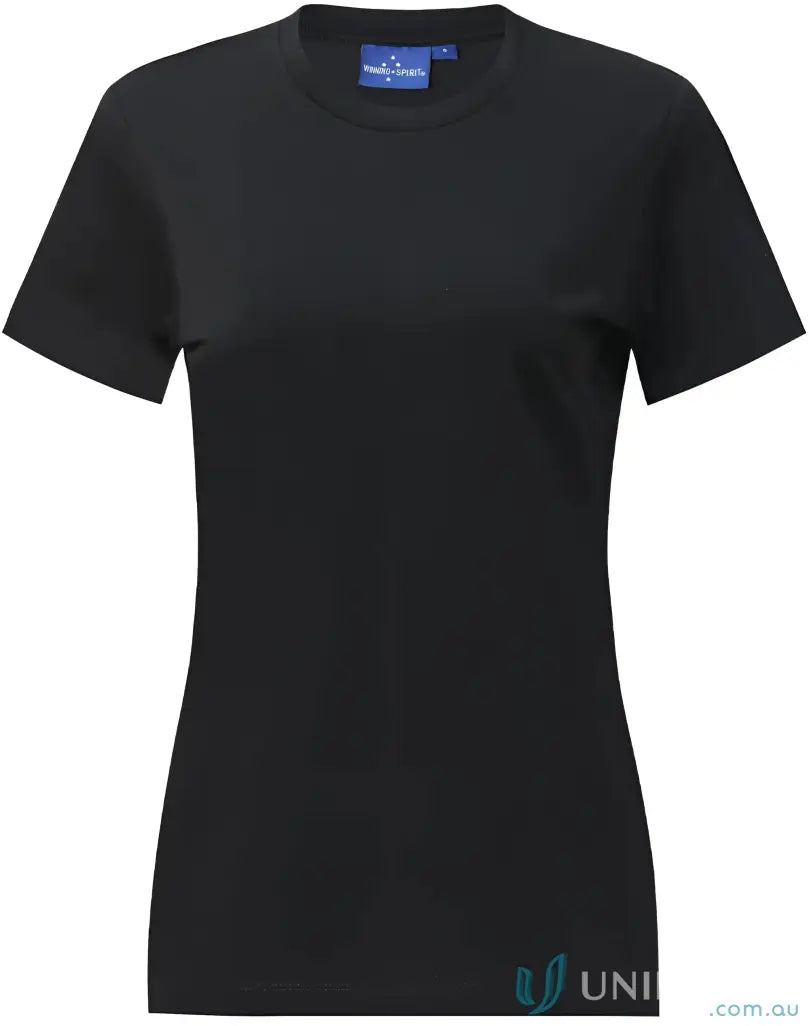 Ladies Premium Mornington T-Shirt featuring a sleek black fitted t-shirt for stylish women