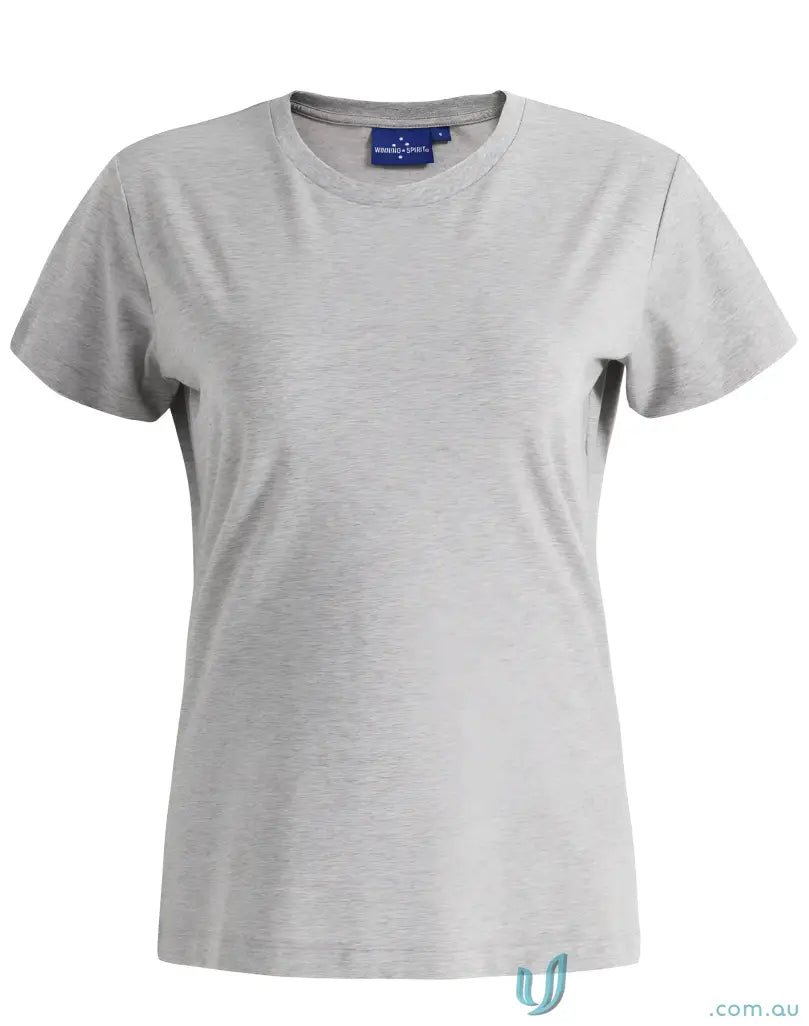 Gray crew neck t-shirt from Ladies Premium Mornington T-Shirt collection perfect for spirit ladies premium style