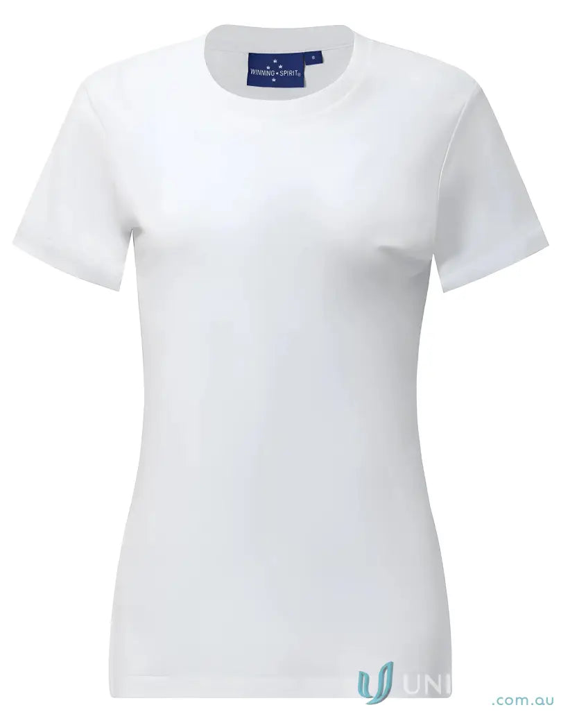 White fitted T-shirt from Ladies Premium Mornington collection, perfect for spirit ladies premium style
