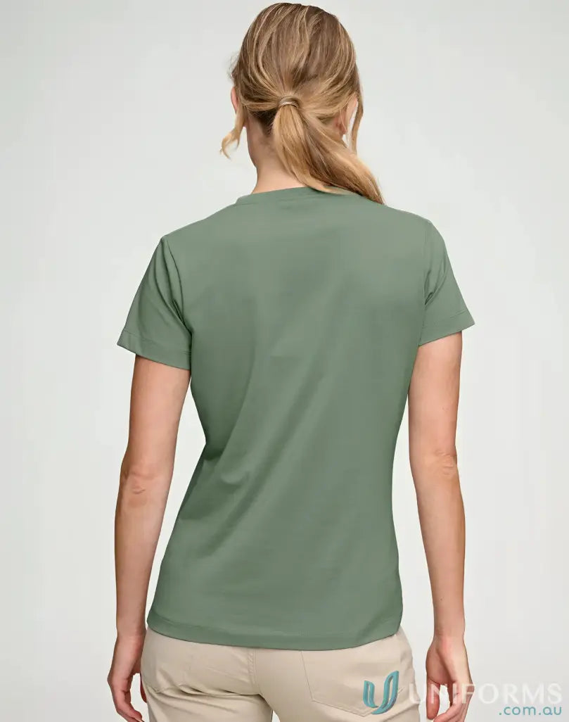 Ladies premium Mornington T-Shirt in vibrant green, perfect for spirit ladies premium fans