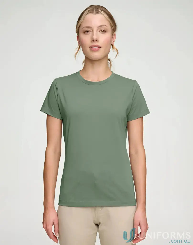 Ladies premium Mornington T-Shirt in green, perfect for winning spirit ladies style