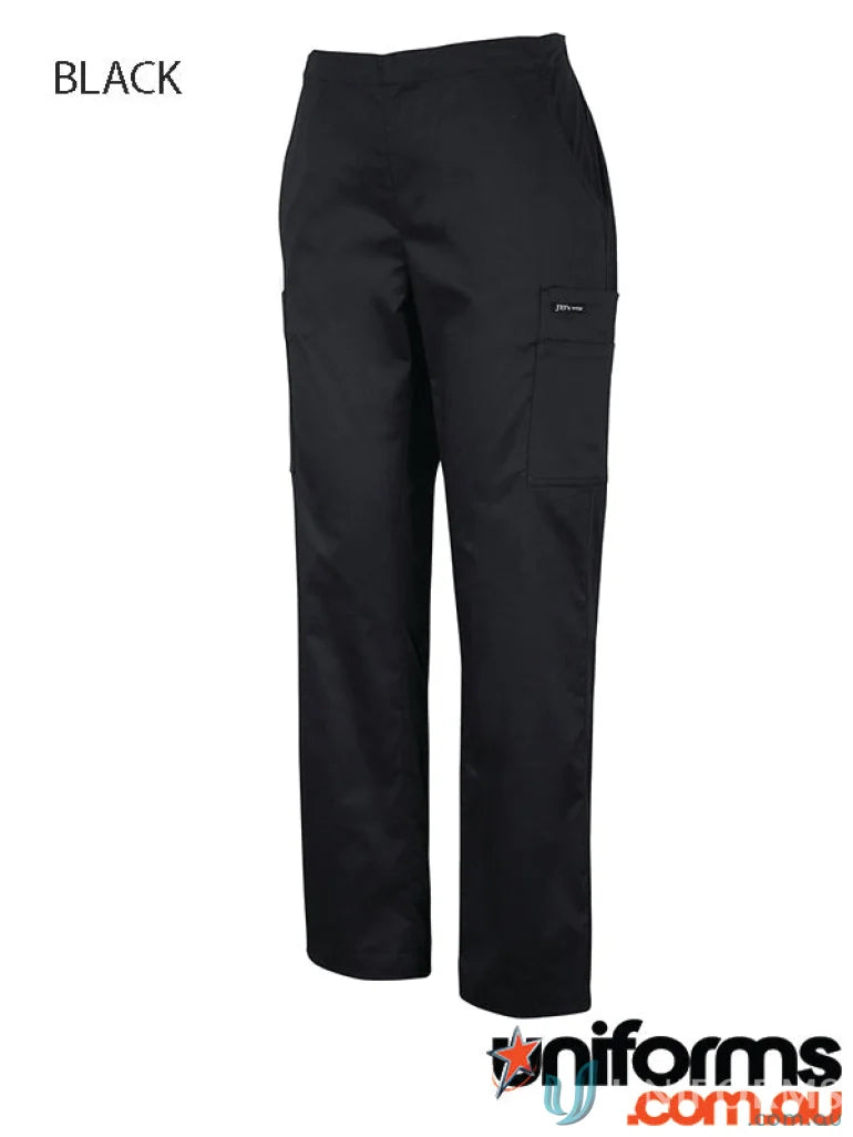 Black scrub pants from Ladies Premium Scrub Cargo Pant line, cargo pant 4spp1 style