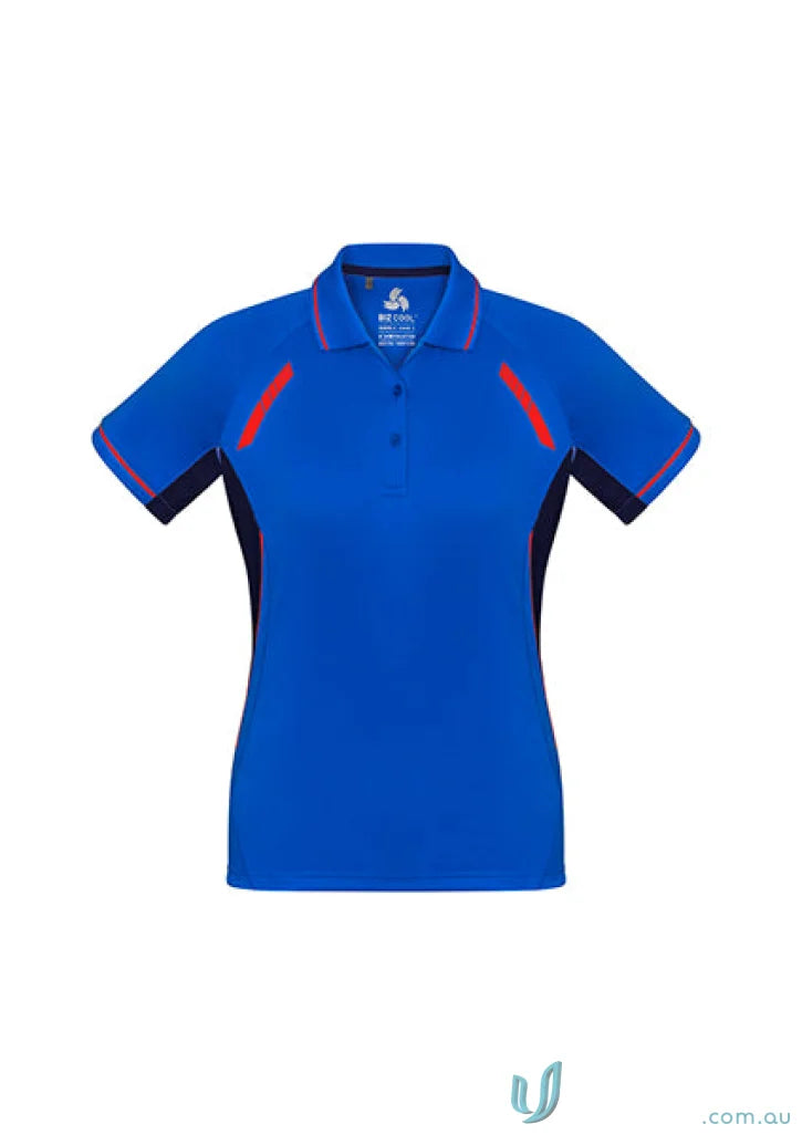 Blue and navy Ladies Renegade Polo from Biz Collection P700LS Biz for women