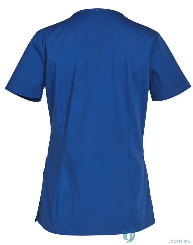 Blue Winning Spirit Ladies Scrub Top perfect for healthcare professionals