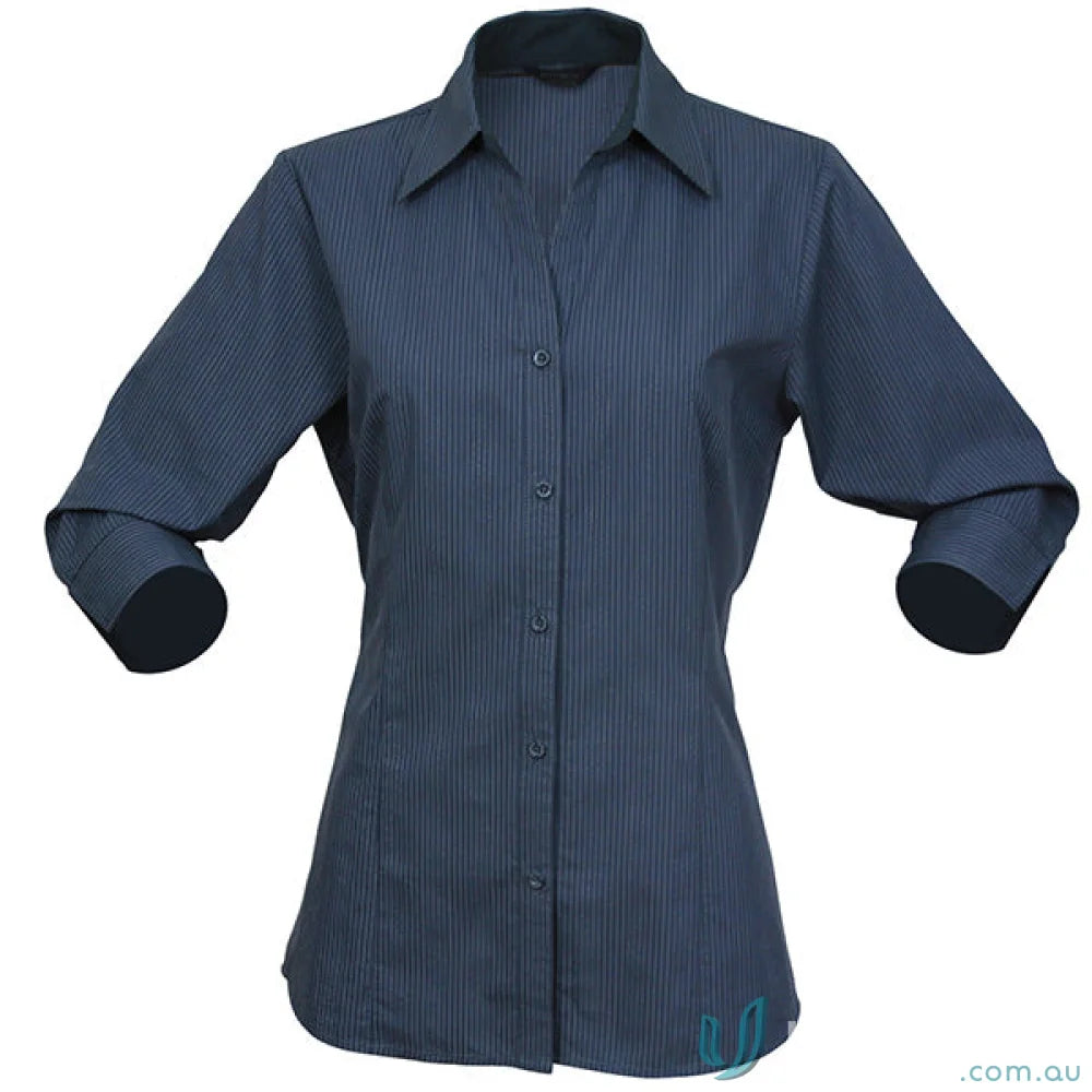 Ladies SilverTech 3Q Shirt with striped design and rolled sleeves, perfect workwear cool dry® uniforms