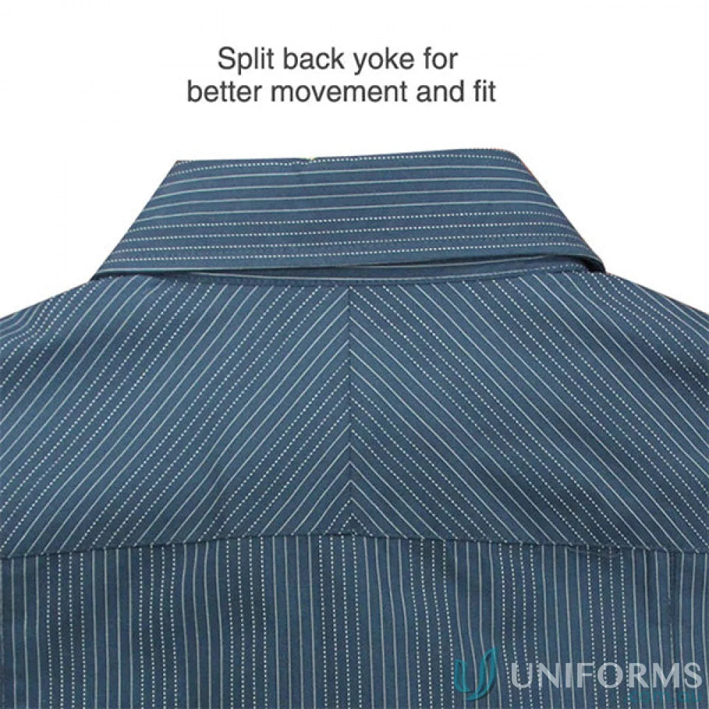 Ladies SilverTech 3Q Shirt with striped back and split yoke, perfect for workwear or uniforms