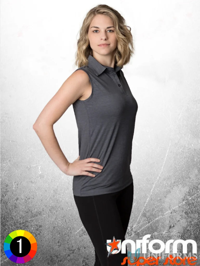 Ladies Sleeveless Polo with aegis microbe shield and cooldry moisture management tech