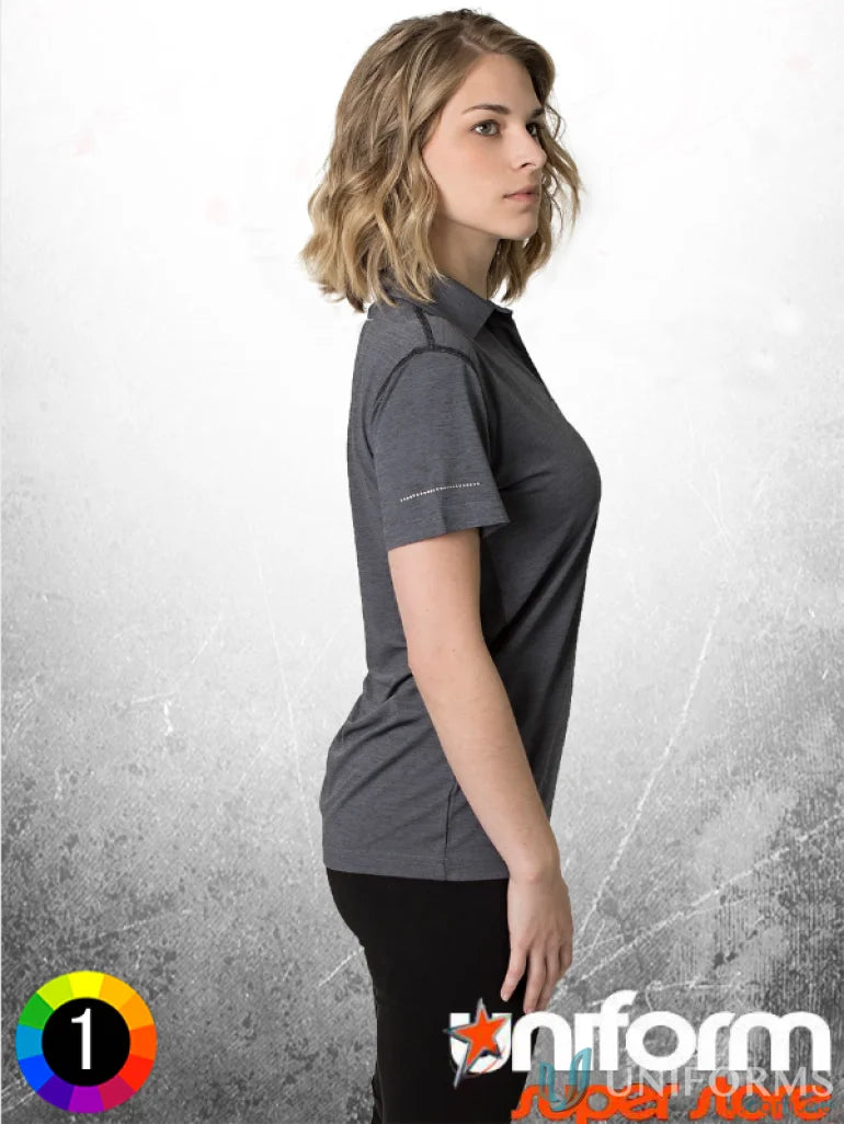 Ladies Soft Touch Polo in gray with aegis microbe shield and cooldry moisture management