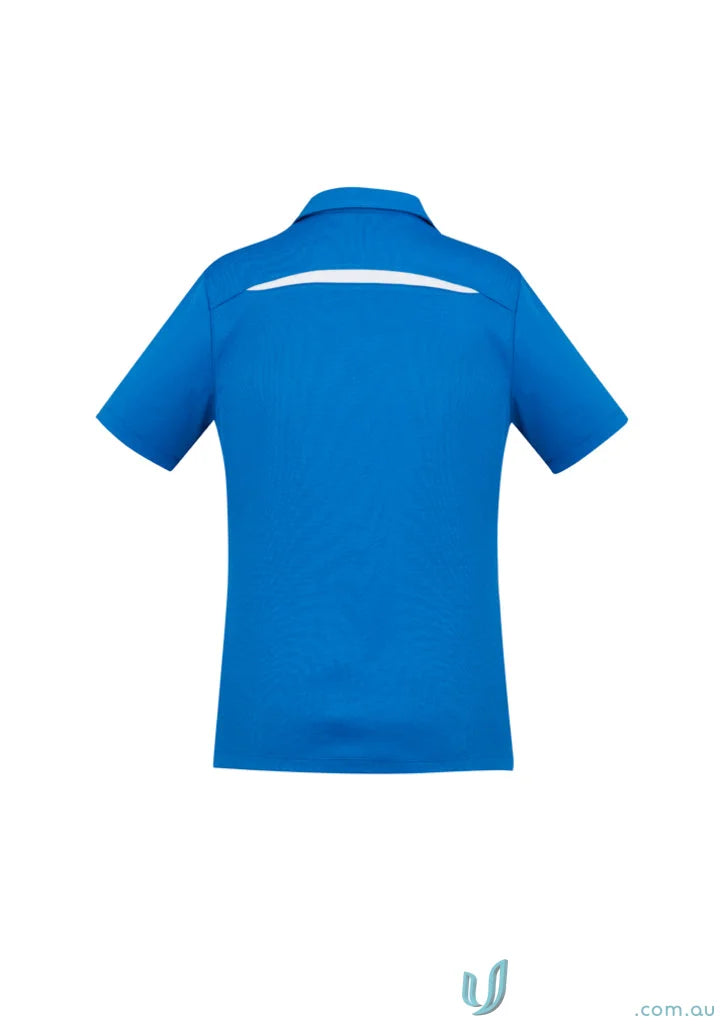 Blue short-sleeved polo shirt from Ladies Sonar Polo, perfect for feeling fresh in Biz Collection ladies