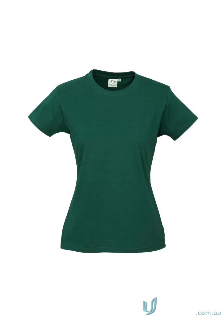 Ladies Southport Tee in dark green from t10022 biz collection, ice short sleeve tee