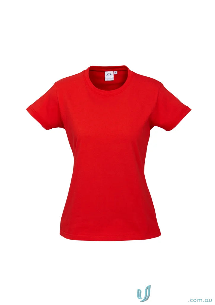 Red Ladies Southport Tee from t10022 Biz Collection, ice short sleeve tee, ladies ice short